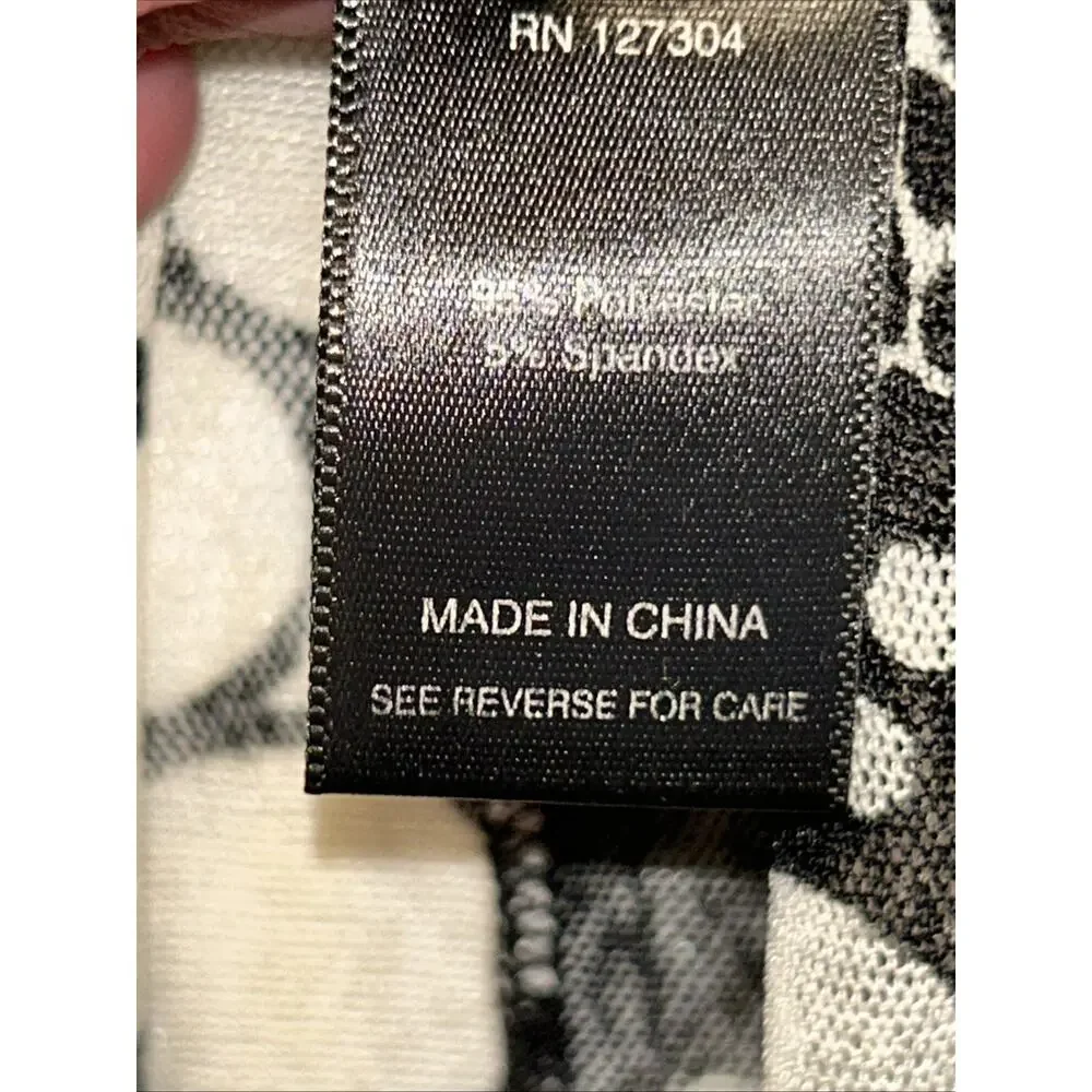 Ali Miles Cardigan Womens Plus 3X Black White Sheer Mesh Sweater Lightweight - Picture 6 of 13